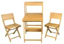 BACONY FOLDING BISTRO SET WITH TOP SHELF - TPBIS3