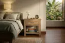 NIGHTSTAND WITH DRAWER AND SHELF - TPNDS01
